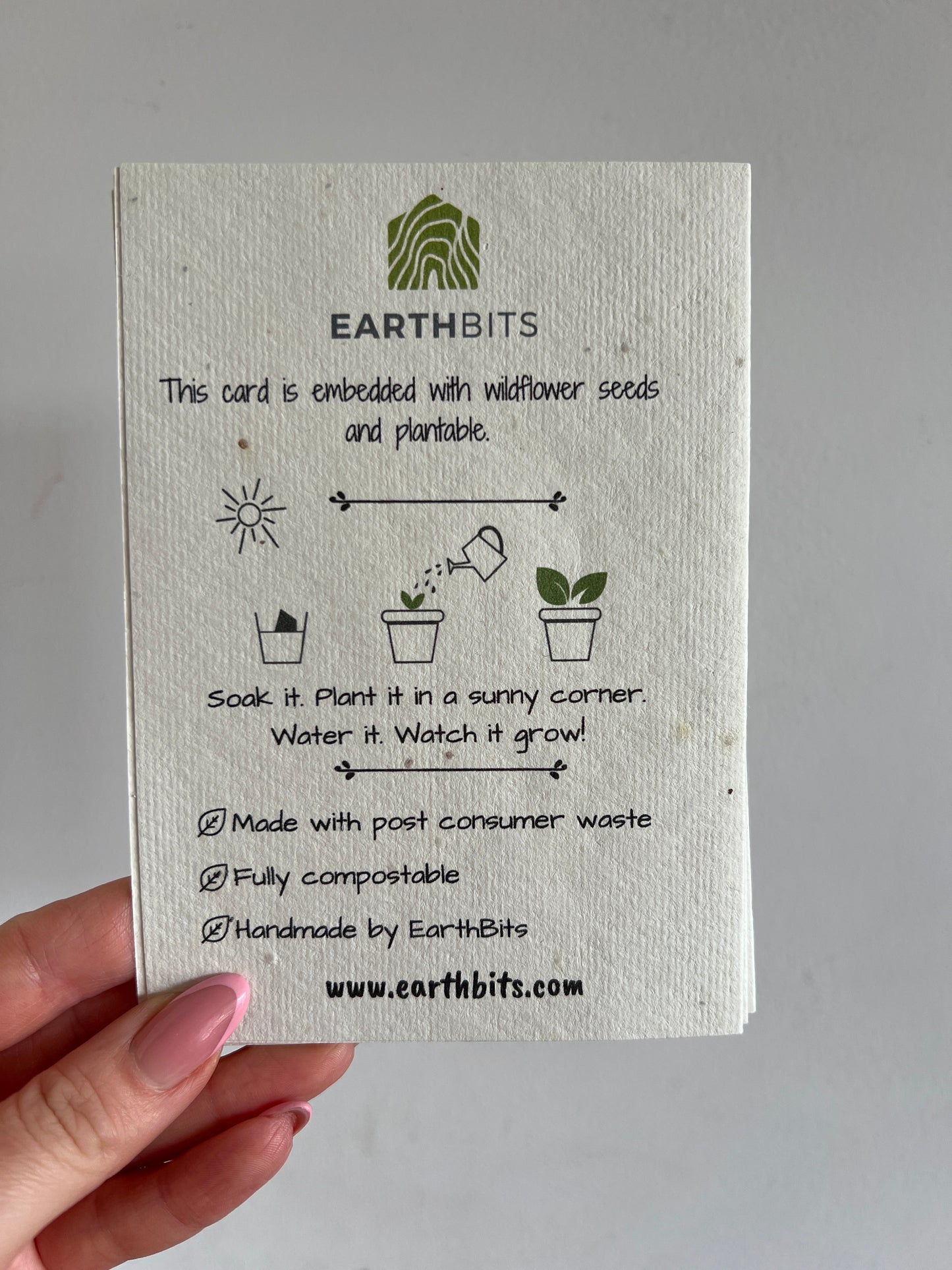 ‘Welcome’ seeded baby cards